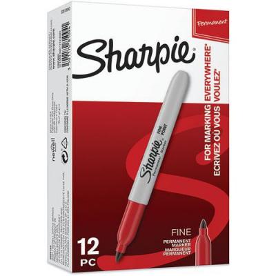 SHARPIE  Lot de 3 Marqueurs permanent FINE pointe ogive 1 mm Rouge