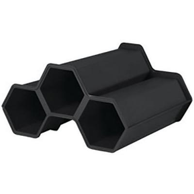 EDA Casier &agrave; bouteilles plastique l 34 x l 31 x h 18,5 cm gris anthracite