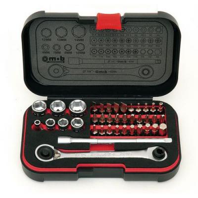 MOB Coffret douilles radio 1/4" + vissage : 39 pi&egrave;ces XS BOX 9410390001 