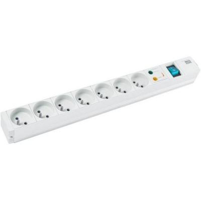 BACHMANN  Multiprise interrupteur + parasurtenseur 19 "" 1U 7 prises