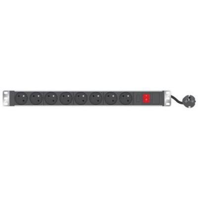 MCAD Multiprise 19'' 8 Prises Avec Interrupteur Et Voyant