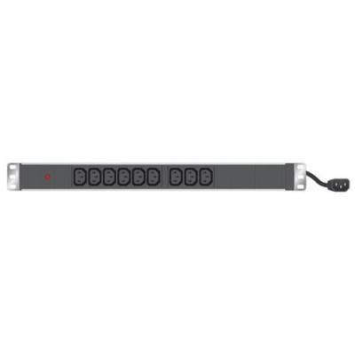 MCAD Multiprise rackable 19'' 9 prises C13 / cordon C14 avec voyant