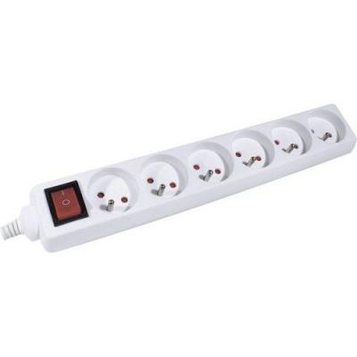 DEXLAN  808569 multiprise 0,8 m 6 sortie(s) ca int&eacute;rieure blanc