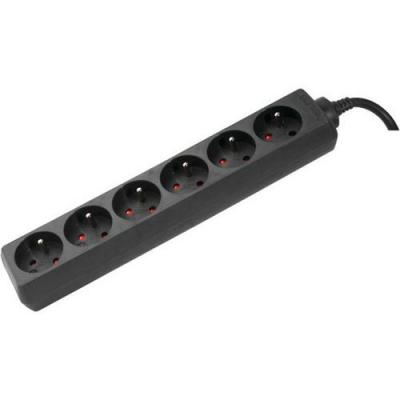 DEXLAN Multiprise 6 Prises Sans Interrupteur Noire - 40 M