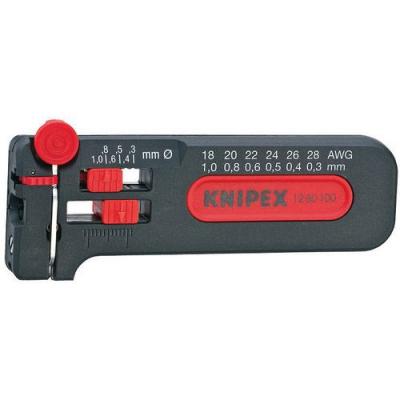 KNIPEX Outil &agrave; d&eacute;nuder, petit mod&egrave;le &oslash; 0,3 - 1,0 mm  12 80 100 sb