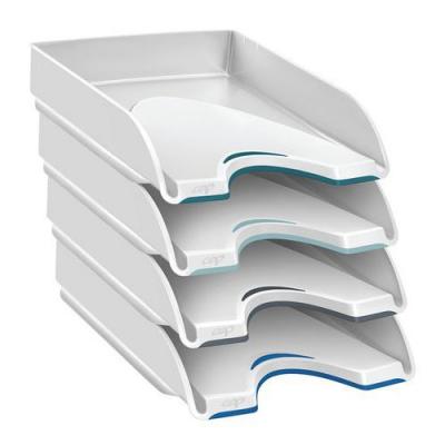CEP  Corbeille &agrave; courrier Nuance, format A4, pack de 4, blanc