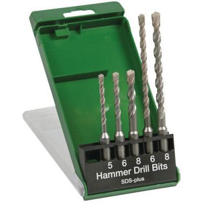 HIKOKI  782530 - Estuche de 5 brocas SDS-Plus 5-6-8x110 mm y 6-8x160 mm