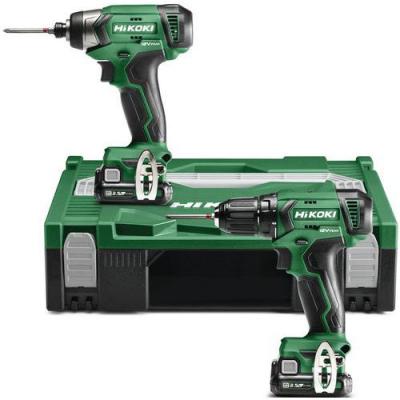 HIKOKI Pack 2 outils 12V  - Perceuse DS12DA et visseuse &agrave; chocs WH12DA