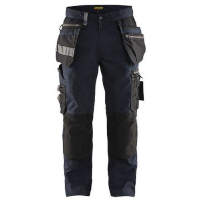 BLAKLADER Pantalon De Travail Artisan Stretch Marine Fonc&eacute;/noir Taille 42