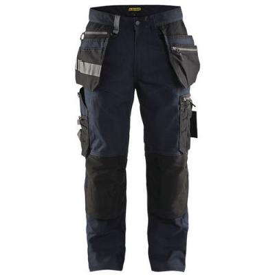BLAKLADER Pantalon De Travail Artisan Stretch Marine Fonc&eacute;/noir Taille 46