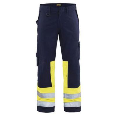 BLAKLADER Pantalon De Travail Multinormes Marine/jaune Fluorescent Taille 56