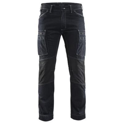BLAKLADER Pantalon De Travail Services Denim Stretch Marine/noir Taille 46c