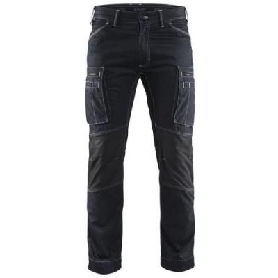 BLAKLADER Pantalon De Travail Services Denim Stretch Marine/noir Taille 48c