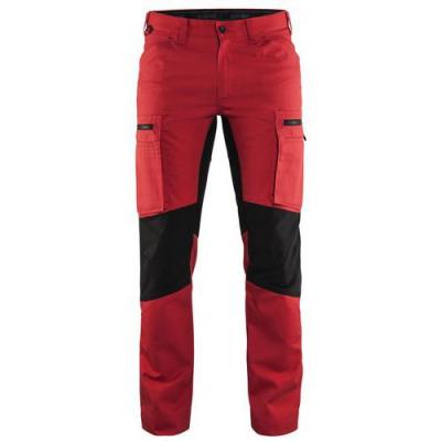 BLAKLADER Pantalon maintenance  Stretch T.48 - ROUGE/NOIR - 145918455699-48 