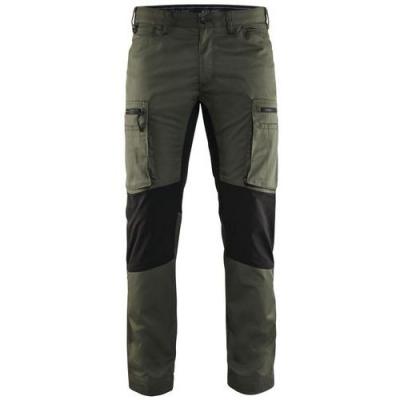 BLAKLADER Pantalon De Travail Services Stretch Vert Arm&eacute;e/noir Taille 56