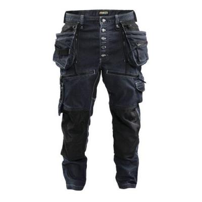 BLAKLADER  19991141 Pantalon artisanal extensible X1900, Bleu marine / Noir, taille C44