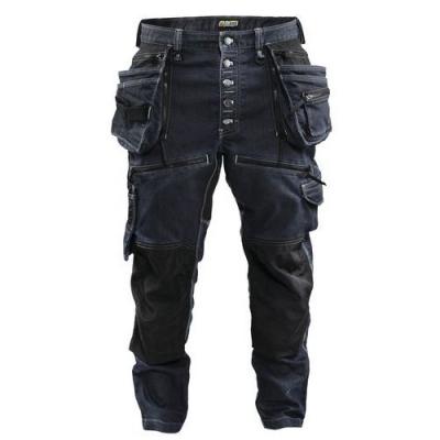 BLAKLADER  19991141 Pantalon artisanal extensible X1900, Bleu marine / Noir, taille C46