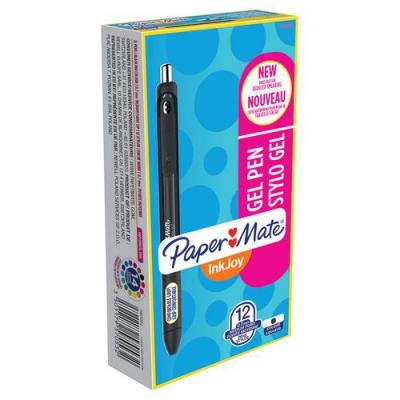 PAPERMATE Stylo gel paper mate inkjoy gel noir 12 unit&eacute;s