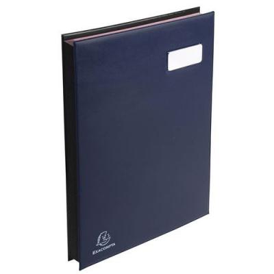 Exacompta exacompta parapheur, a4, 24 compartiments, bleu fonc&eacute; noir