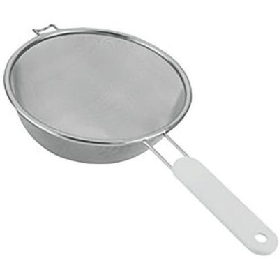 METALTEX Passoire tamis &agrave; manche - D : 16 cm - inox et plastique - blanc