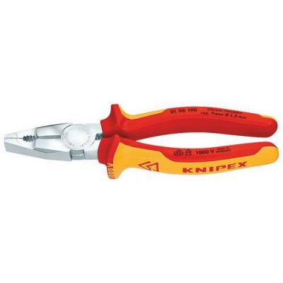KNIPEX Pince 190mm Avec Tranchant - Gaine Bi-mati&egrave;re - Chrom&eacute;e Isol&eacute;e 1000v