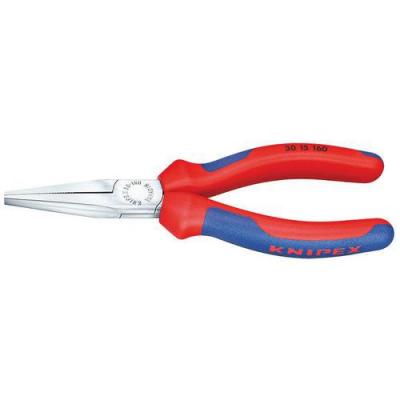 KNIPEX Pince &Agrave; Becs Longs Plats 190mm - Gainage Bi-mati&egrave;re - Chrom&eacute;e