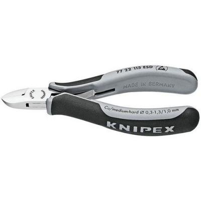 KNIPEX Pince Coupante &Eacute;lectronique T&ecirc;te Ronde Coupe Ras 115mm - Ressort - Esd