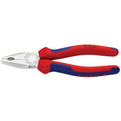 KNIPEX Pince Universelle 180mm Avec Tranchant - Gainage Bi-mati&egrave;re - Chrom&eacute;e