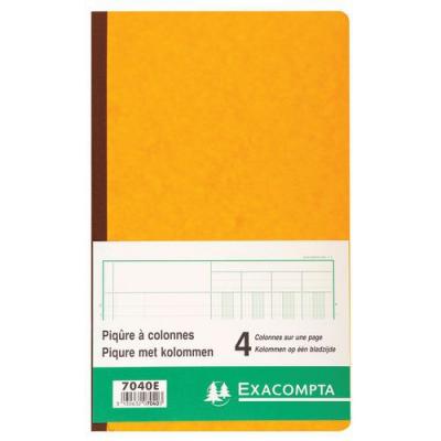EXACOMPTA  Piq&ucirc;re 32x19,5cm 4 colonnes sur 1 page 31 lignes 80 pages