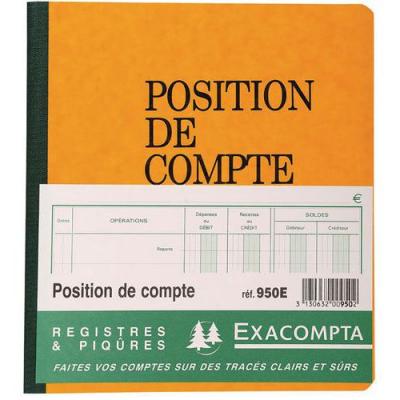 EXACOMPTA Piq&ucirc;re  - 21 x 19 cm - position de compte - 80 pages foliot&eacute;