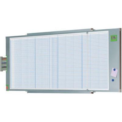 KENSINGTON Nobo Planning annuel magn&egrave;tique 80 lignes 12 colonnes 60 x 185cm