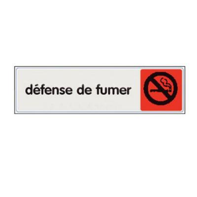 NOVAP Plaque De Signalisation 170x40 Texte Defense D E Fumer Rouge