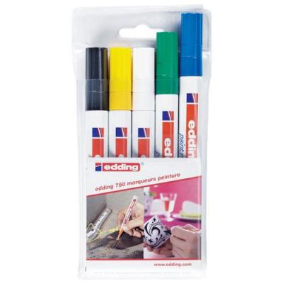  Pochette de 5 marqueurs peinture assortis - Assorties - Edding