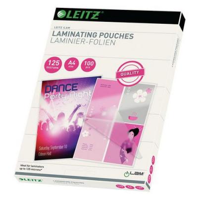 LEITZ  pochettes de plastification 125 microns a4 100 pcs