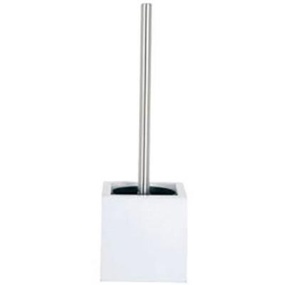 MSV Brosse Wc avec support MDF & Acier Inox Blanc