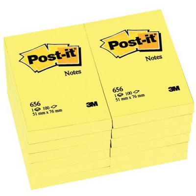 POST IT Gen&eacute;rica - Post-it blocs notas 656 canary yellow 51x76 12 -pack 12-