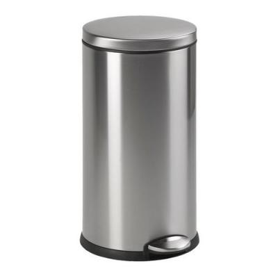 GENERIQUE Poubelle &agrave; p&eacute;dale ronde en inox bross&eacute; Aia 30L