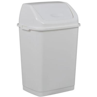 ROSSIGNOL Poubelle Pour Sanitaire Clap 35 L Couvercle Basculant Blanc
