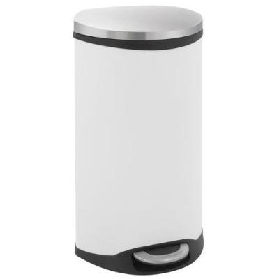 EKO Vepa Bins VB 921830 Poubelle 30 l p&eacute;dale acier blanc, inox