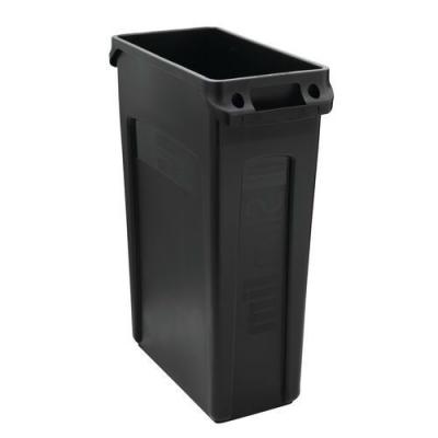 NEWELL RUBBERMAID Poubelle Tri Selectif 87l Noir Avec Conduits D 'aeration