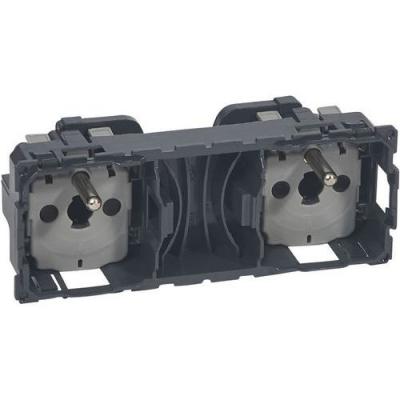 LEGRAND  067124 Prise de Courant Double Pr&eacute;c&acirc;bl&eacute;e Standard, 2P+T