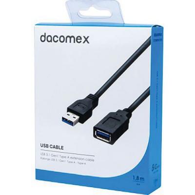 DACOMEX  Rallonge USB 3.1 Gen1 Type-A - Type-A noire - 1,8 m