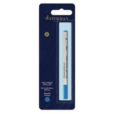 WATERMAN  recharge roller , pointe fine, bleue, blister X 1