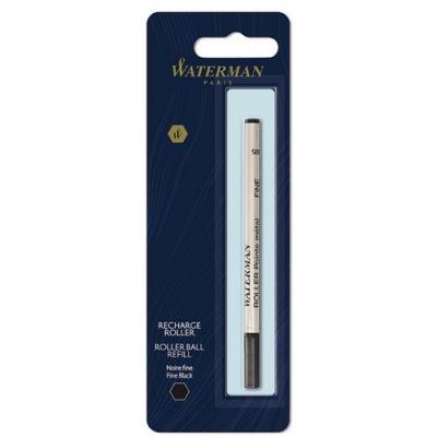 WATERMAN  recharge roller , pointe fine, noire, blister X 1