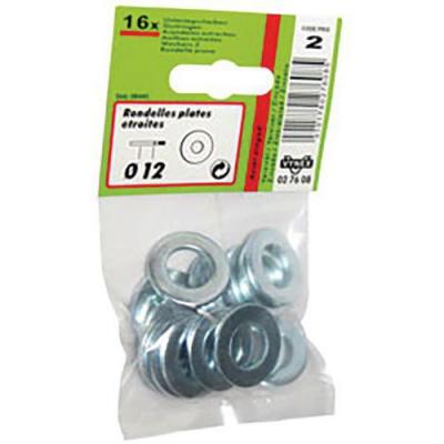 VYNEX Rondelle Plate &Eacute;troite En Acier Zingu&eacute; Et Emball&eacute;e En Sachet