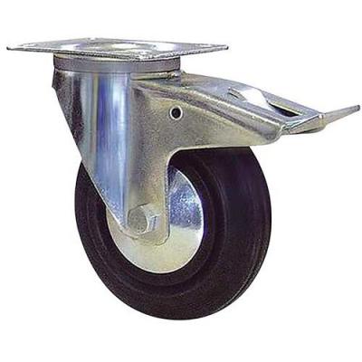 GENERIQUE Roulette Port-roll Manutal pivotante &agrave; frein Guitel point M &Oslash;125mm