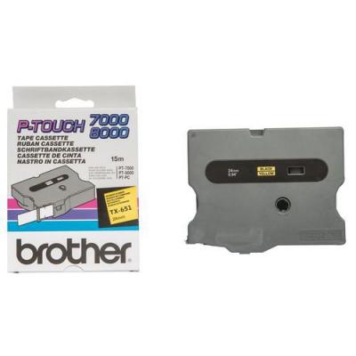 BROTHER  TX651 - ruban lamin&eacute; - 1 cassette(s) - Rouleau (2,4 cm x 15 m)