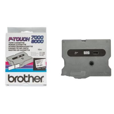 BROTHER Cassette ruban  18mm Noir / Transparent