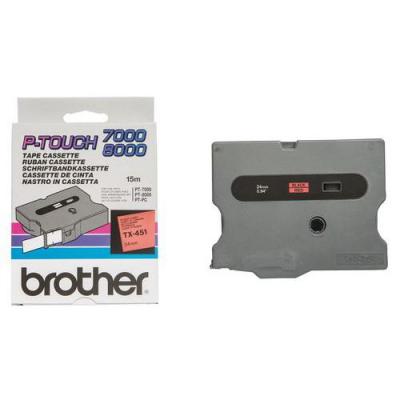 BROTHER Cassette ruban  24mm Noir / Rouge