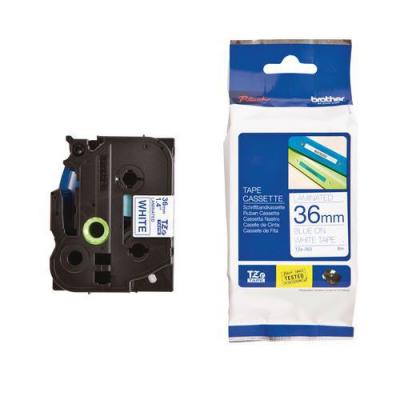 BROTHER Cassette &agrave; ruban  pour &eacute;tiqueteuse bleu sur blanc (TZ-263) 36mm